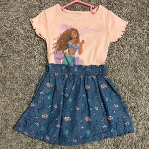 TODDLER- Mermaid Kids Dress - Pink and Blue
